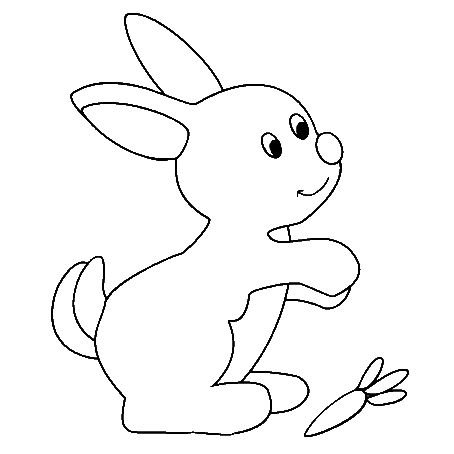 Заяц раскраска для детей
