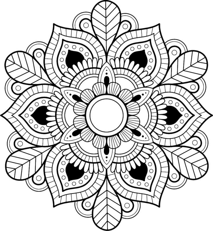 Раскраска Мандала