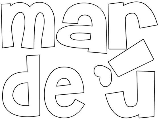 Шаблоны слов для вырезания