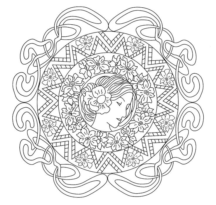 Мандала для раскрашивания для детей