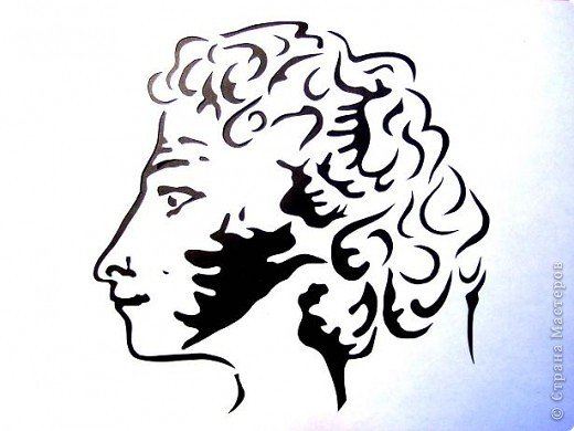 Пушкин силуэты для вырезания