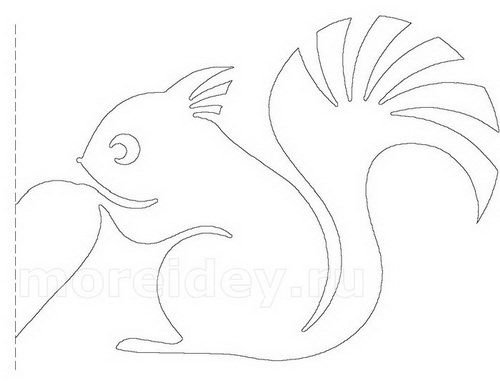 Трафарет белки для вырезания