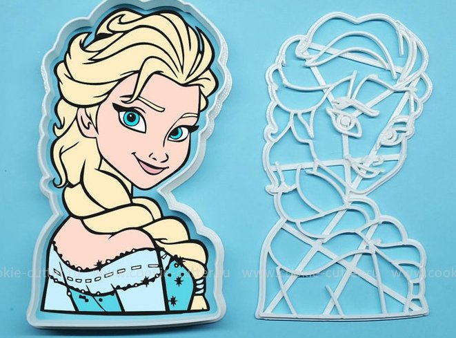 Эльза трафарет для пряника
