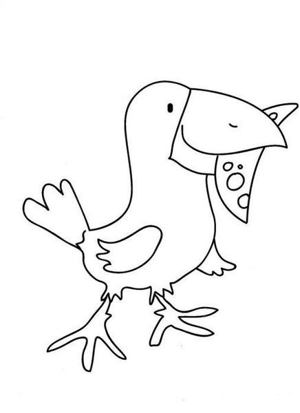 Ворон раскраска для детей