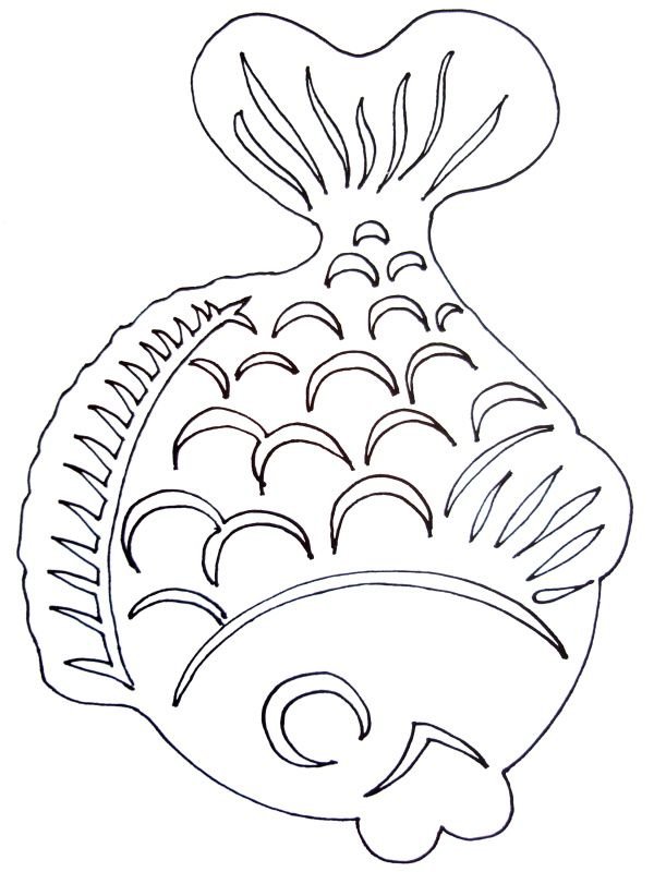 Вытынанки рыбки для вырезания