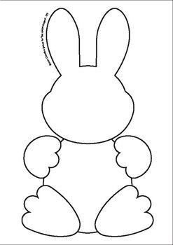 Трафарет зайчика для аппликации