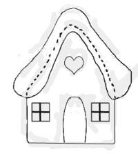 Новогодний домик из фетра выкройка