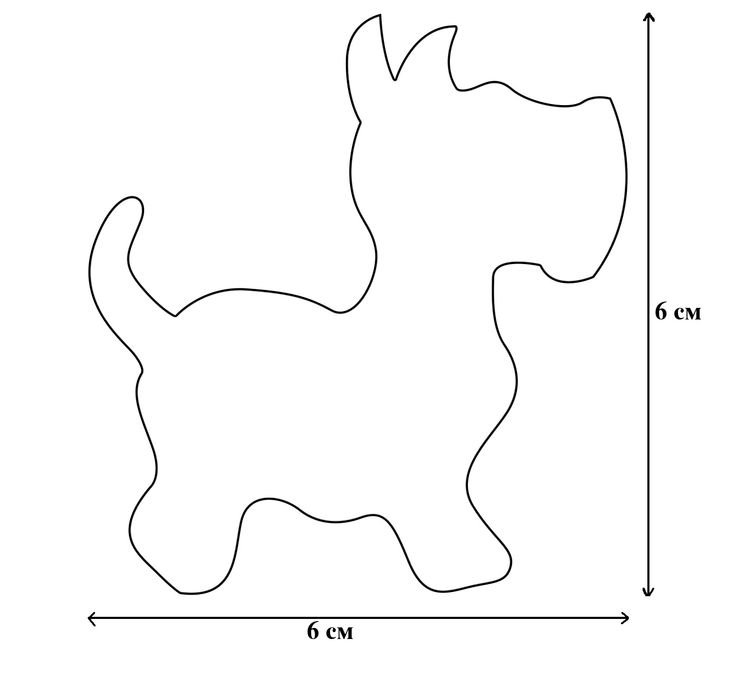 Шаблон собачки из фетра