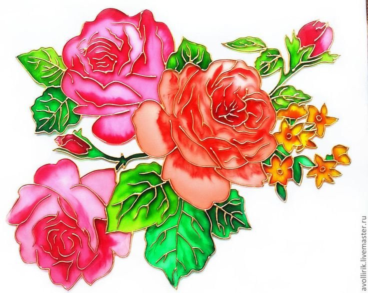 Цветные цветы