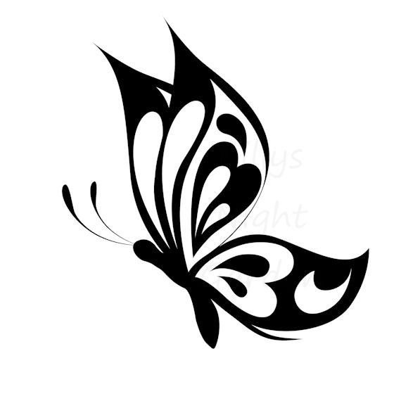 Трафарет бабочки для вырезания