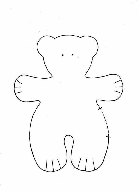 Медвежонок из фетра шаблон