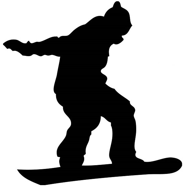 Сноуборд черно белый