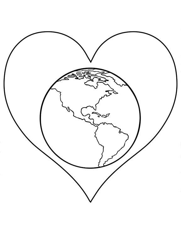 Земля раскраска