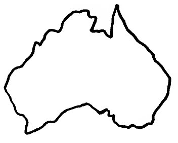 Контур материка Австралия