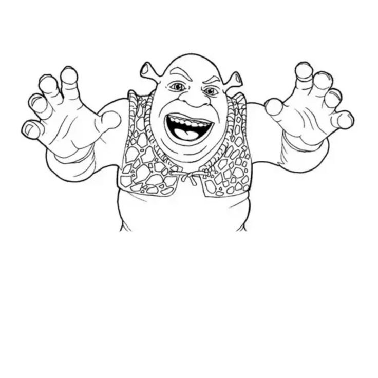 Раскраски из мультфильма Шрек