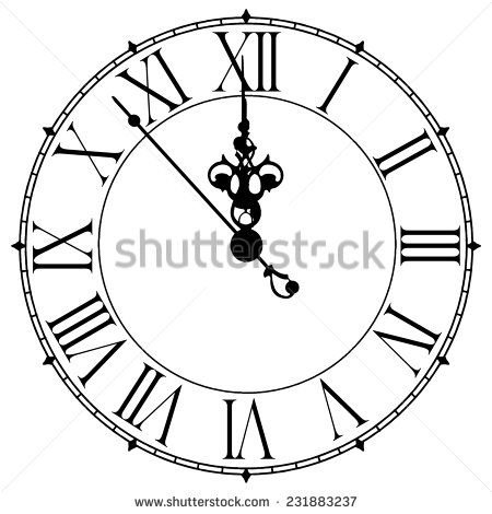 Часы циферблат без 5 12