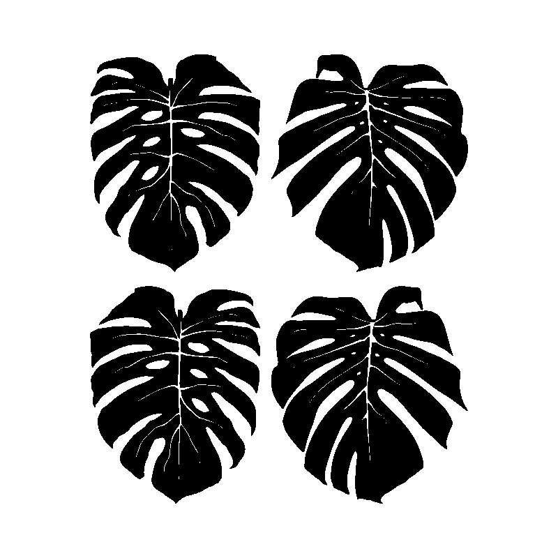 Тропические листья для плоттера