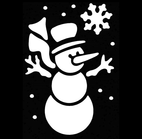 Трафареты на окна новогодние