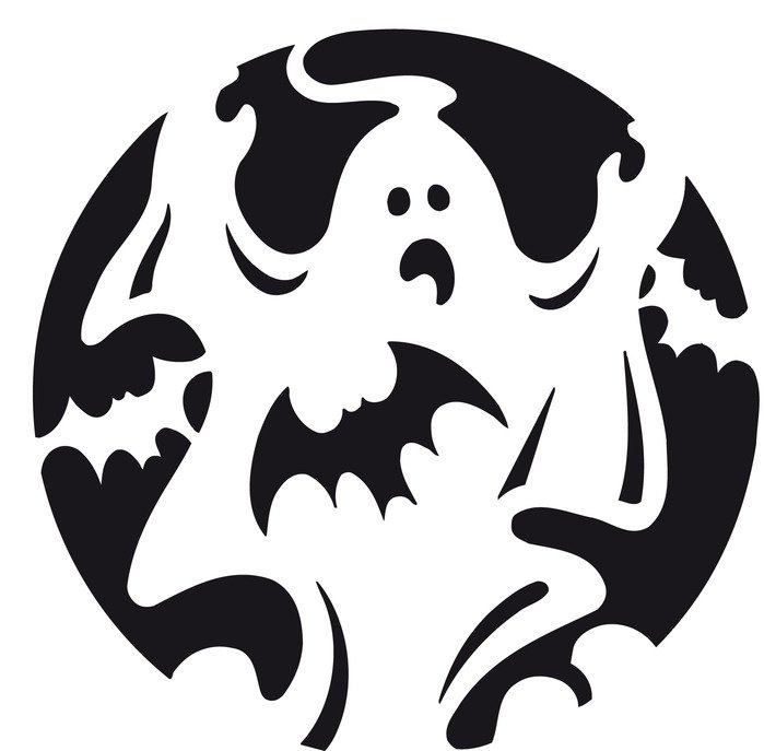 Трафарет на Хэллоуин для вырезания