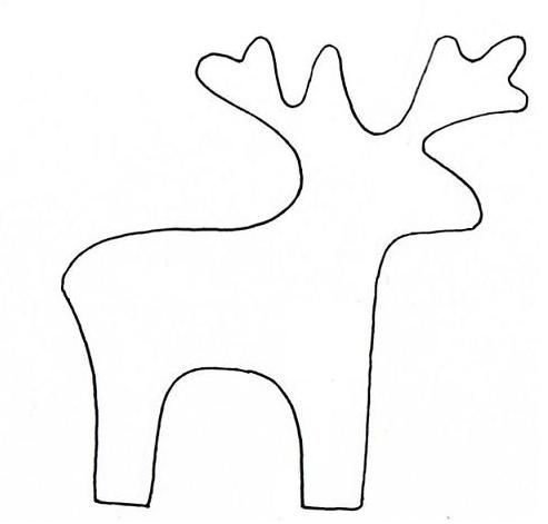 Трафарет оленя из фетра