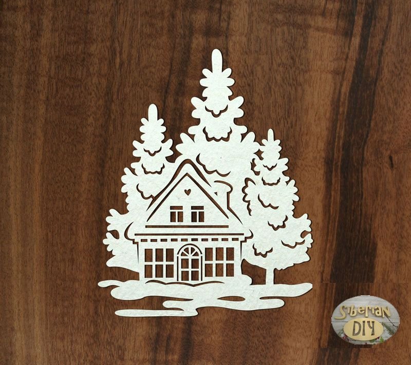 Новогодние домики на окна