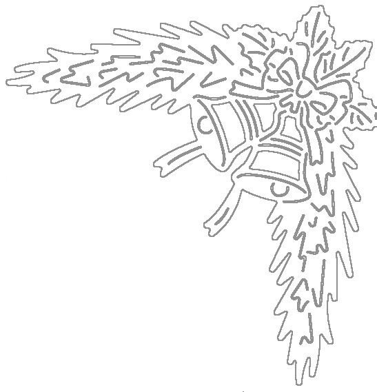 Еловая ветка трафарет на окно