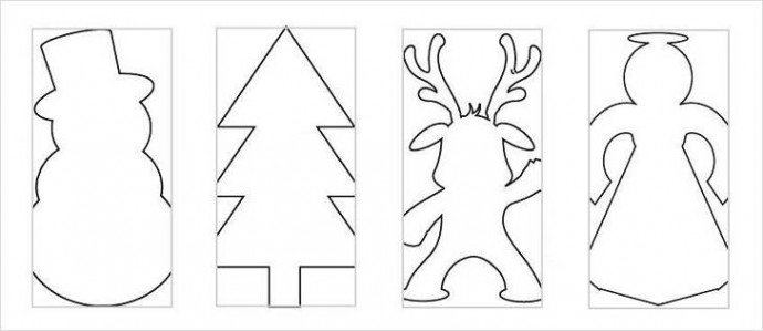 Трафареты для гирлянды на новый год