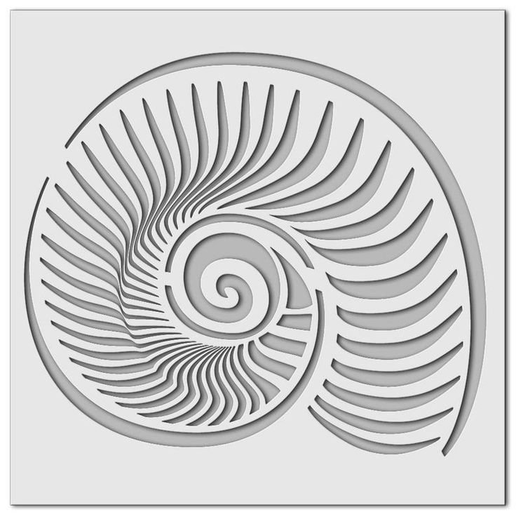 Ракушка трафарет