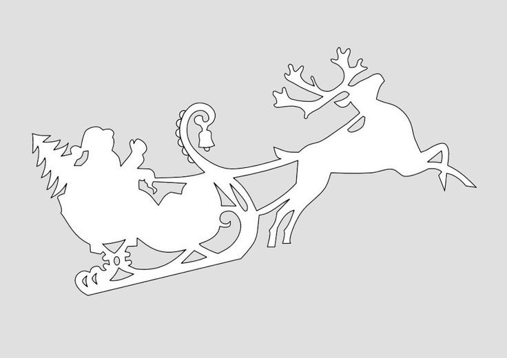 Трафареты на окна новогодние