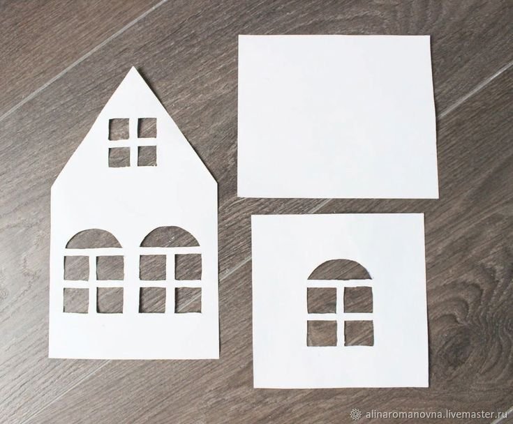 Новогодний домик из картона