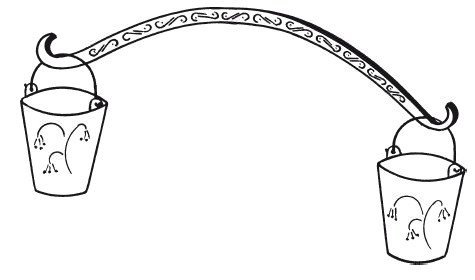 Коромысло с ведрами