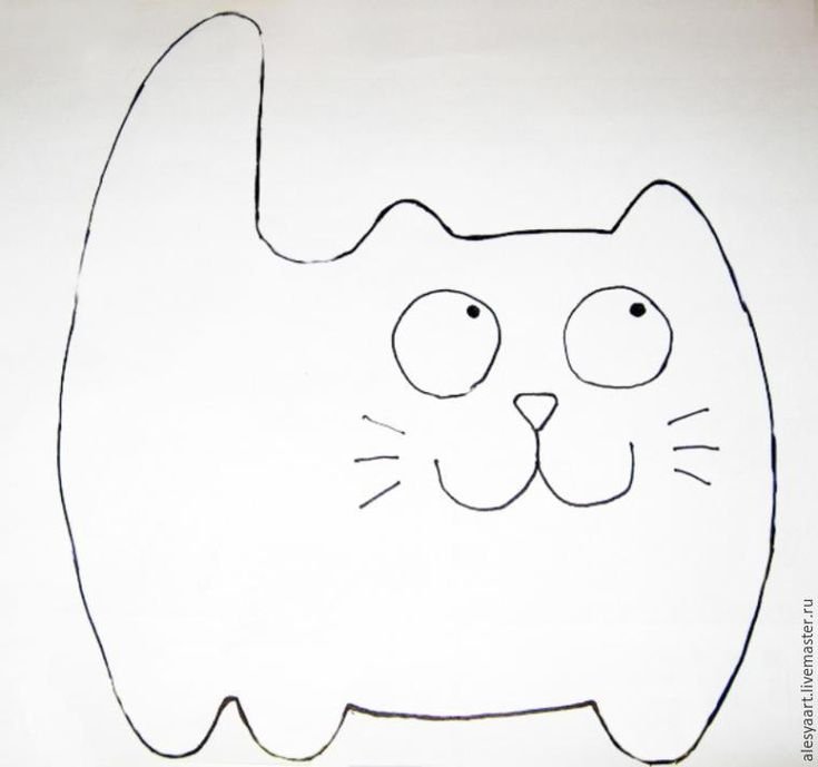 Котик из фетра выкройка