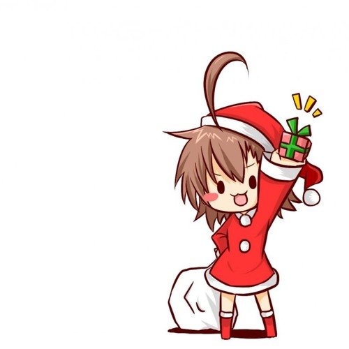 Мини аниме девочка Новогодняя