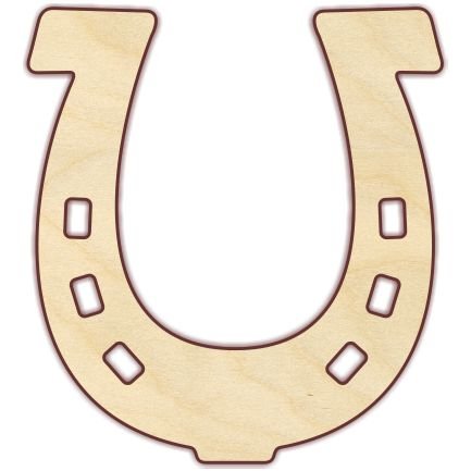 Подкова трафарет для вырезания