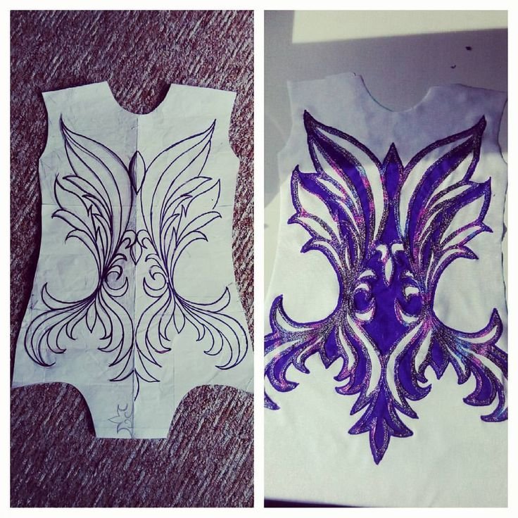 Трафареты узоров для купальников для художественной