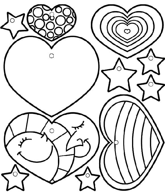 Раскраска сердечко