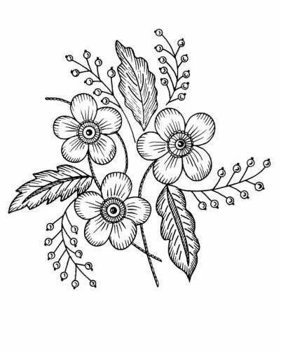 Узоры для вышивки гладью цветы