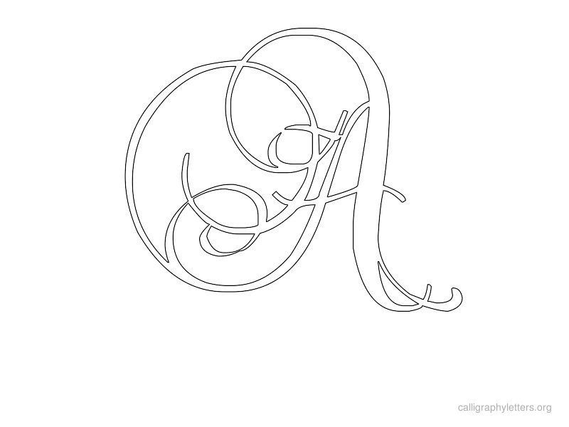 Каллиграфическая буква а заглавная