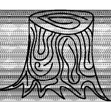 Пень трафарет