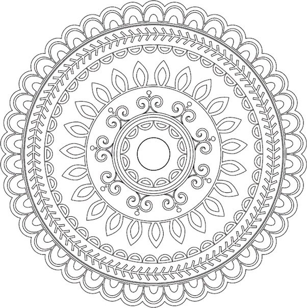 Мандала трафарет