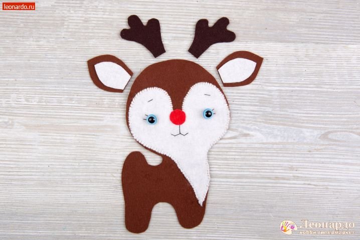Олень фетр шаблон