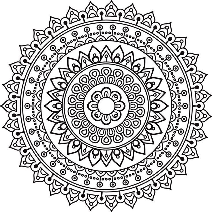 Мандала трафарет