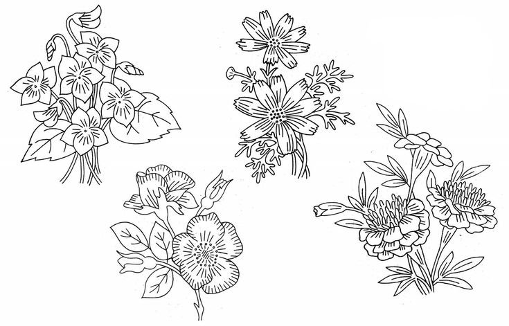 Вышивка гладью схемы