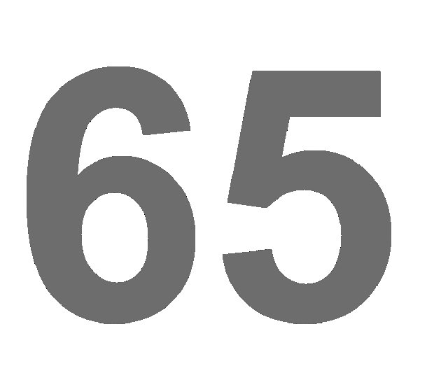 Цифра 65 трафарет для торта