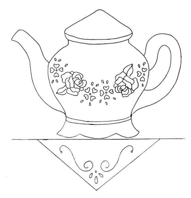 Чайник Гжель раскраска