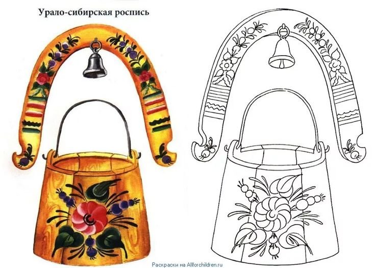 Урало Сибирская роспись коромысло
