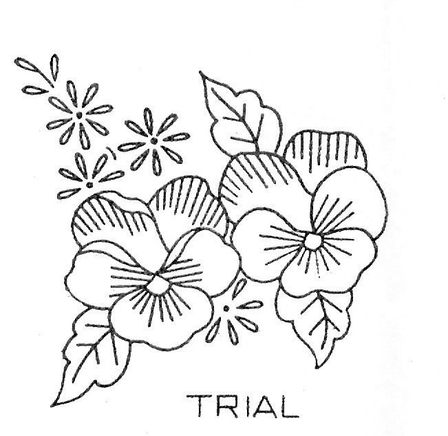 Вышивка гладью схемы цветы Анютины глазки