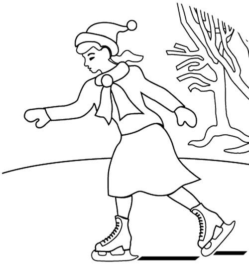 Каток раскраска для детей