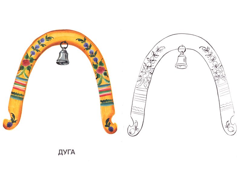 Дуга с колокольчиком для лошади