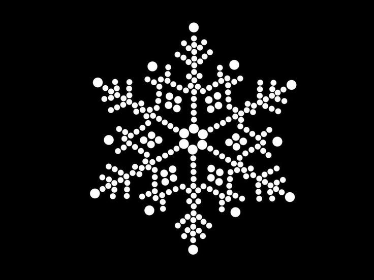 Снежинка из пайеток